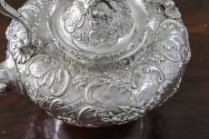 画像7: 純銀製（925）1915年　ロココスタイル　お花の摘み　お花のガーランド　ティーケトル (7)