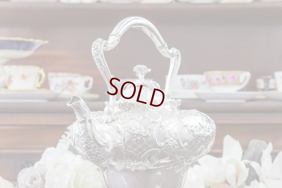 画像6: 純銀製（925）1915年　ロココスタイル　お花の摘み　お花のガーランド　ティーケトル (6)