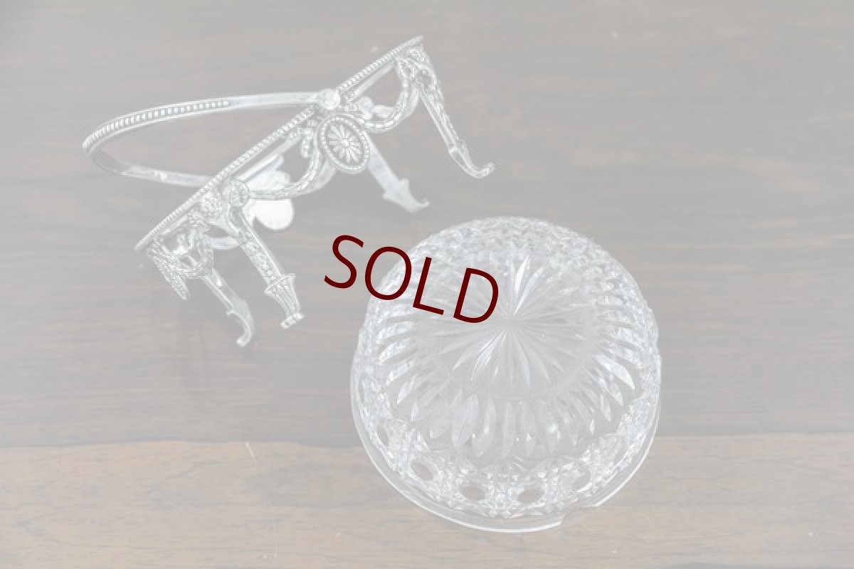 画像3: シルバープレート製　ヴィクトリア時代後期　ガーランド装飾　シュガーバスケット (3)