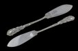 画像4: シルバープレート製　エドウォーディアン　ロココ風　ハンドエングレービング　バターナイフ (4)