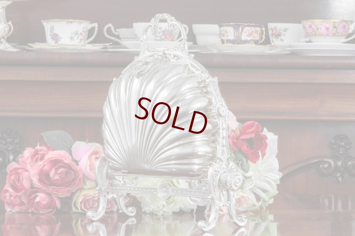 画像3: シルバープレート製　ヴィクトリアン　シェル型　美透かし細工　ビスケットウォーマー  (3)