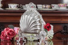 画像3: シルバープレート製　ヴィクトリアン　シェル型　美透かし細工　ビスケットウォーマー  (3)