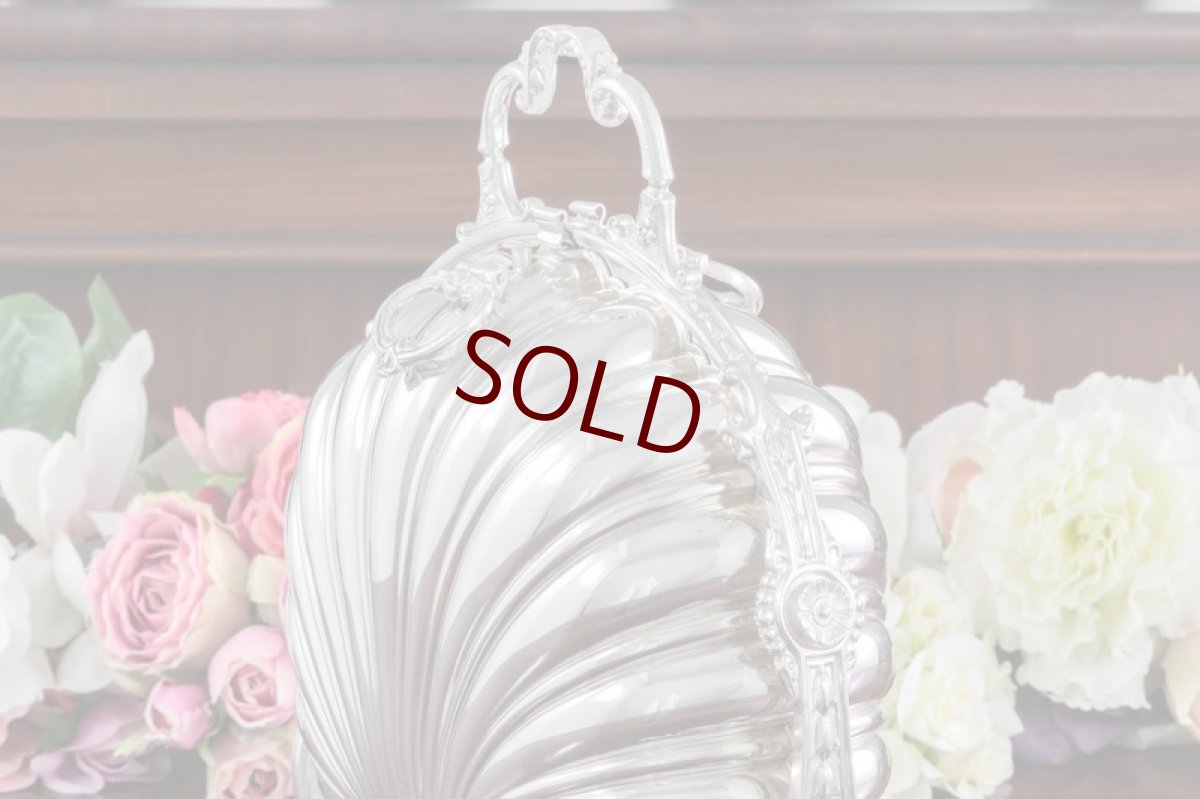 画像8: シルバープレート製　ヴィクトリアン　シェル型　美透かし細工　ビスケットウォーマー  (8)