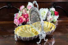 画像11: シルバープレート製　ヴィクトリアン　シェル型　美透かし細工　ビスケットウォーマー  (11)