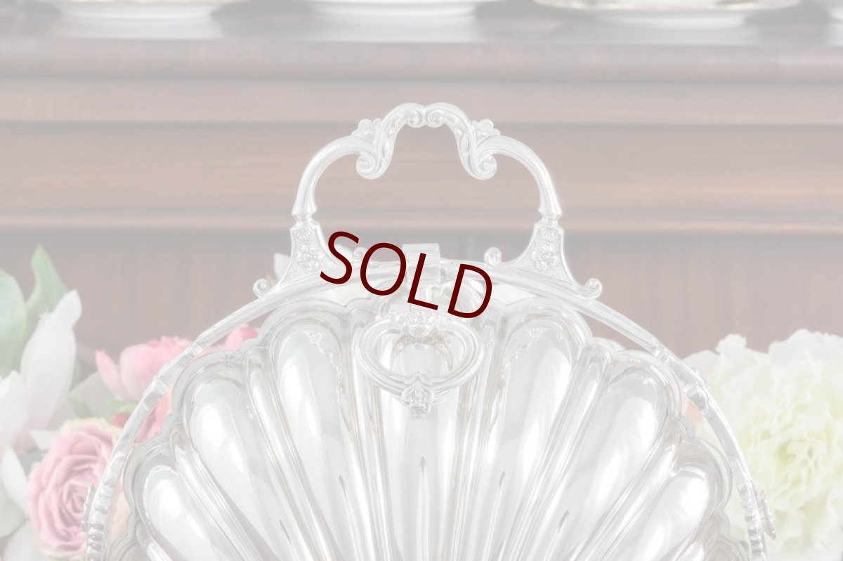 画像5: シルバープレート製　ヴィクトリアン　シェル型　美透かし細工　ビスケットウォーマー  (5)