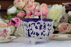 画像4: シルバープレート製　ヴィクトリア時代後期　エンジェルの透かし細工　シュガーバスケット (4)