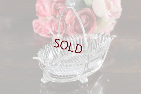 画像3: シルバープレート製 1887年　グラスジャムディッシュ