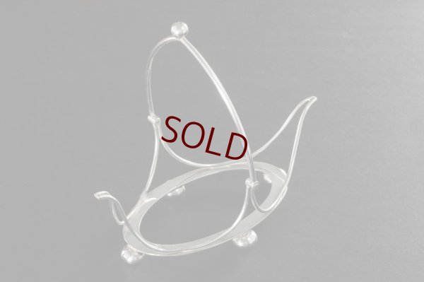 画像7: シルバープレート製 1887年　グラスジャムディッシュ