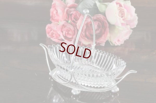 画像4: シルバープレート製 1887年　グラスジャムディッシュ