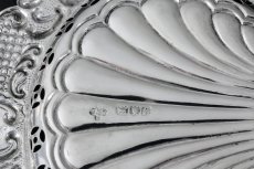 画像7: 純銀製 (925) 1896年 扇の形 ピン/ボンボンディッシュ 2組セット (7)