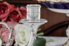 画像5: 純銀製(950) フランス製　ファーストミネルヴァ　ペア　薔薇のガーランド　キャンデラ―ブラー (5)
