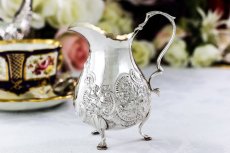 画像6: 純銀製(925) 1895年ロココスタイル　バチェラーサイズクリームジャグ＆シュガーポット (6)