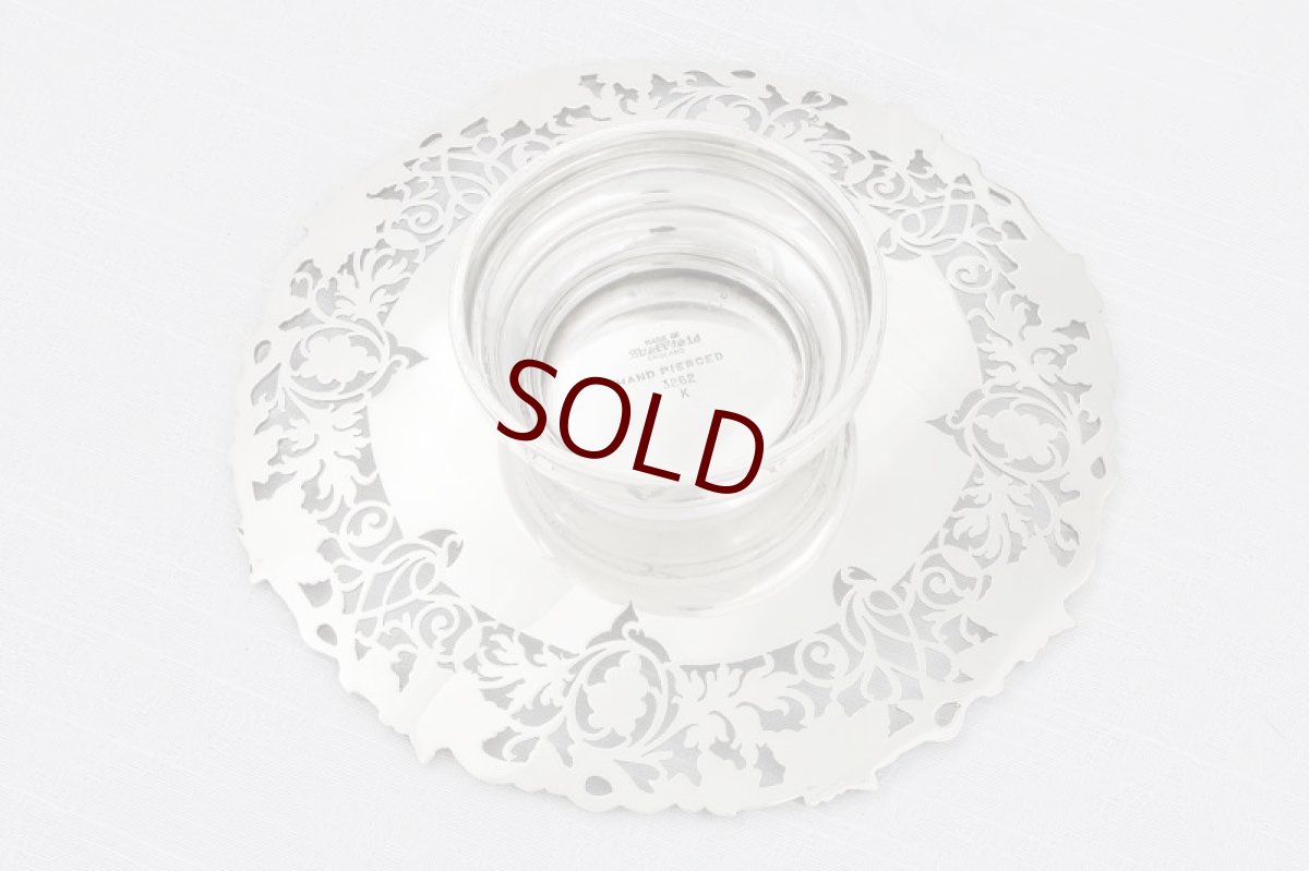 画像5: 純銀製(925) 1948年　葡萄と葉、スクロールの透かし細工ボンボンディッシュ/ミニコンポ―ト (5)