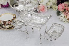 画像2: 純銀製(925) 1920年　センターピース　ボンボンディッシュ　セット (2)