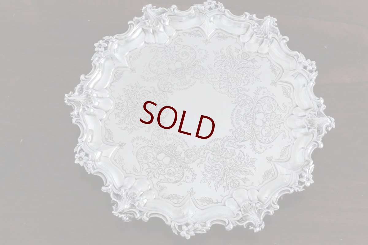 画像1: 純銀製（９２５）1904年　バーナード　手彫り彫刻サルヴァ　33cm (1)