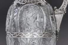 画像6: 純銀製（925）1901年　特級　ウェッブスタイル インタリオ　エングレービング　クリスタルグラス　クラレットジャグ  (6)