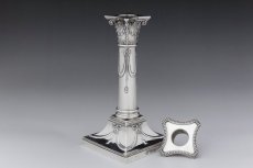 画像4: 純銀製(925) マッピン＆ウェッブ リボンガーランド　ペア　キャンドルスタンド (4)