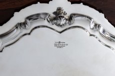 画像4: シルバープレート製　リボンの縁飾り　手彫りエングレービング　35.5cm サルヴァ (4)