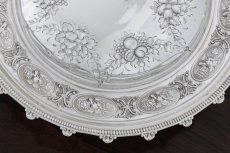 画像5: シルバープレート製 ヴィクトリア時代後期　お花と果物のガーランド　ケーキバスケット (5)