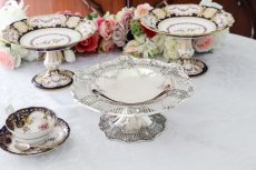 画像2: 純銀製(925) American Silver 美透かし細工　薔薇とお花のガーランド　コンポート (2)