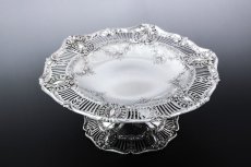 画像9: 純銀製(925) American Silver 美透かし細工　薔薇とお花のガーランド　コンポート (9)