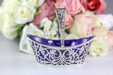 画像3: 純銀製(925) 1908年　葉模様の透かし細工　ボンボンバスケット (3)