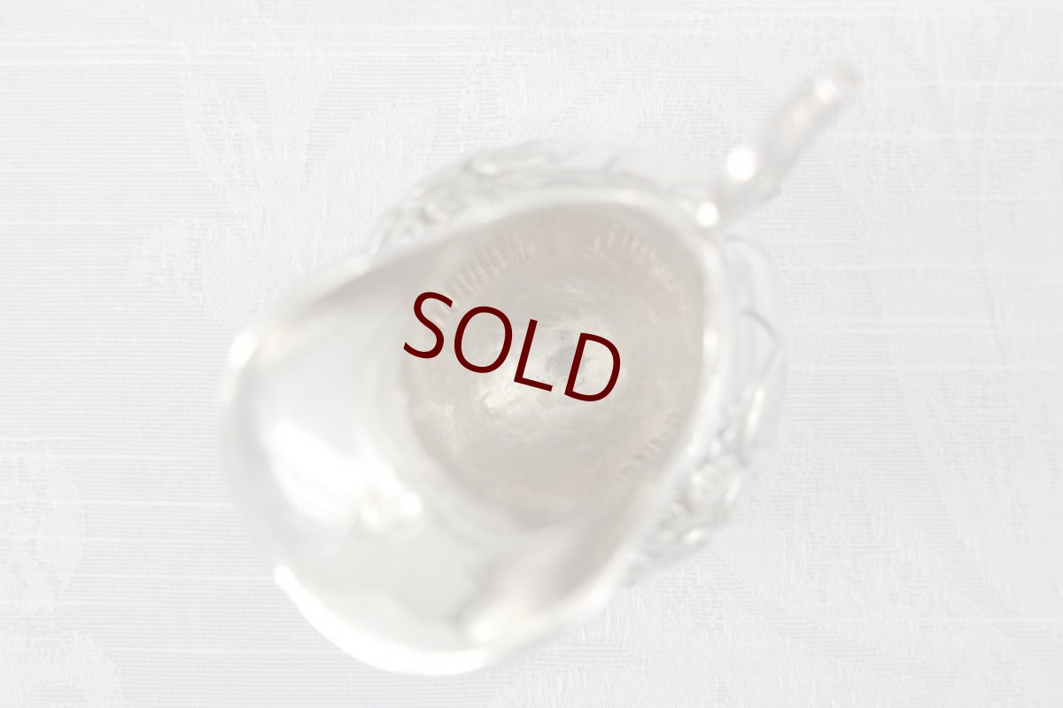 画像9: 純銀製(835)　ドイツ製　ロココスタイル バチェラーサイズ　シュガーポット＆クリームジャグ (9)