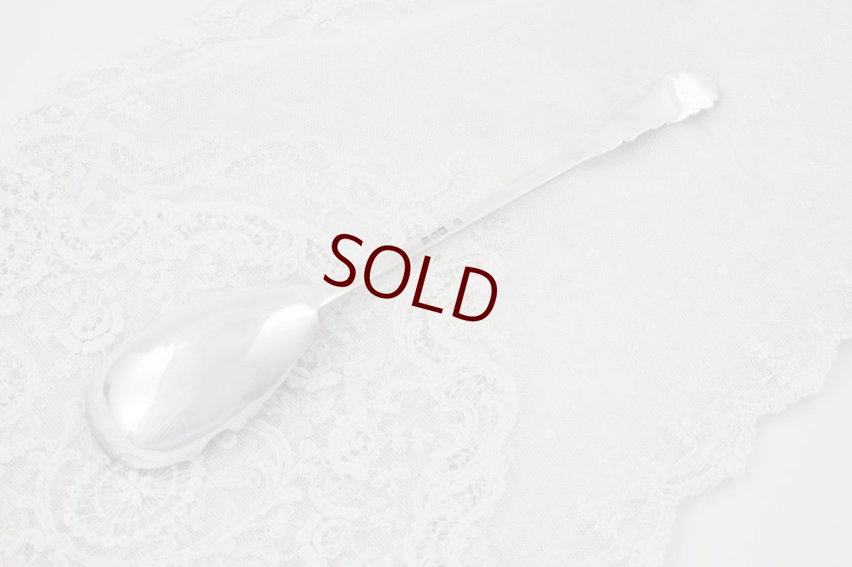 画像7: 純銀製(925) 1906年　お花の装飾ハンドル、透かし細工のサラダサーバー (7)