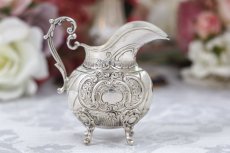 画像8: 純銀製(835)　ドイツ製　ロココスタイル バチェラーサイズ　シュガーポット＆クリームジャグ (8)