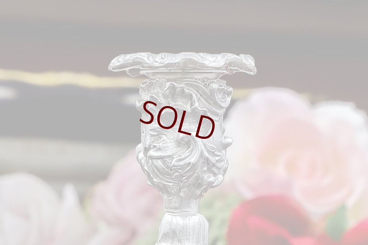 画像6: シルバープレート製　ヴィクトリア時代後期　ロココスタイル　ペア　スモールキャンドルスタンド (6)