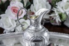 画像11:  シルバープレート  ヴィクトリアン Martin, Hall & Co.  果物とお花のガーランド　ティー３点セット (11)