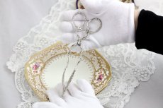 画像7: 純銀製(800) ドイツ製　お花の透かし細工　ケーキトング (7)