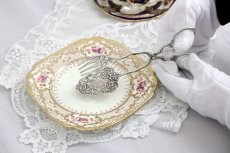 画像5: 純銀製(800) ドイツ製　お花の透かし細工　ケーキトング (5)