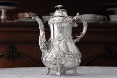 画像5: 純銀製(925) 1863年 バーナード　特級 ヴィクトリアンロココ/ ルイスタイル　ティー&コーヒーセット (5)