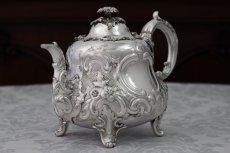 画像11: 純銀製(925) 1863年 バーナード　特級 ヴィクトリアンロココ/ ルイスタイル　ティー&コーヒーセット (11)
