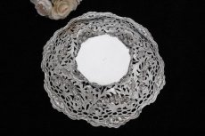 画像6: 純銀製(800) ドイツ製　お花のガーランド 　手彫り、ハンドカット ピアスワークディッシュ (6)