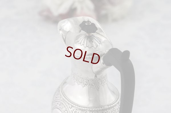 画像11: シルバープレート製　1910-20年代　ハンドチェイシング　お花とスクロール　ティー＆コーヒー4点セット