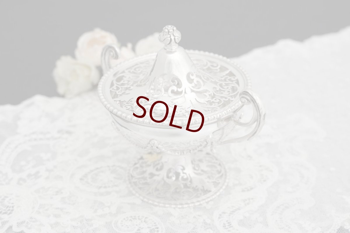 画像6: 純銀製(925) 1912年 ハンドカットピアスワーク透かし細工、ガーランド装飾　ポプリポット　 (6)