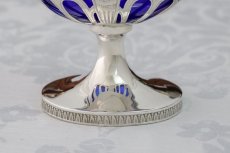 画像8: 純銀製(800-950) フランスインポート　リボンと薔薇のガーランド　シュガーバスケット (8)