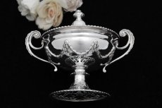 画像4: 純銀製(925) 1912年 ハンドカットピアスワーク透かし細工、ガーランド装飾　ポプリポット　 (4)
