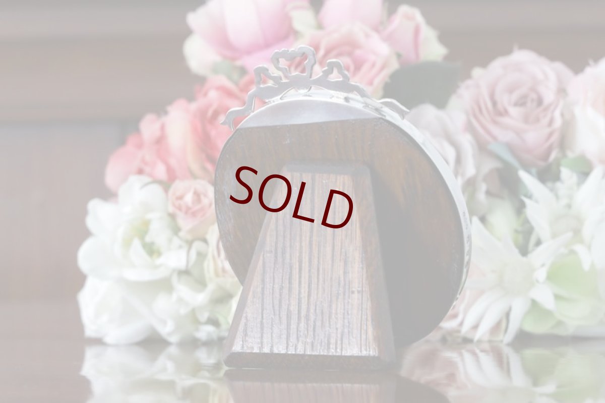 画像4: 純銀製（925）1899年　リボン装飾の写真立て　 (4)