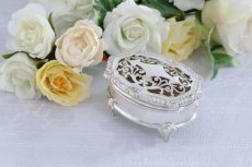 画像1: 純銀製(925)1909年　透かし細工ポプリ/ジュエリーボックス (1)