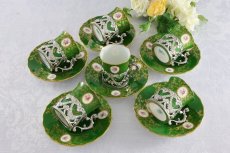 画像18: 純銀製(925)1909年　リボンとお花のガーランドのホルダー　コールポート　薔薇のコーヒーセット (18)