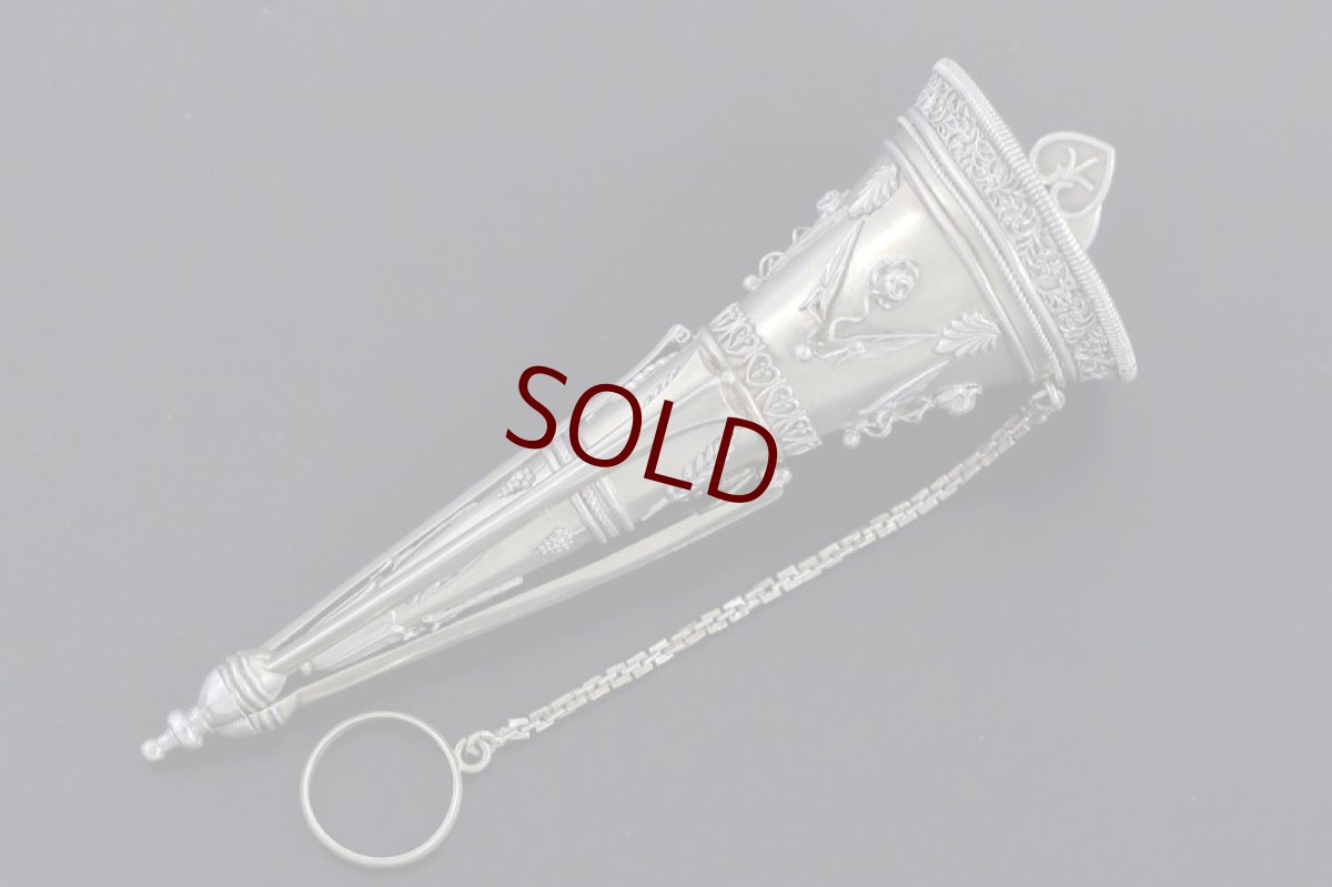 画像1: 純銀製(925) 1880年 特級　希少　ポジーホルダー (1)