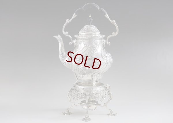 画像2: シルバープレート製　ヴィクトリアン　ロココ　バチェラーサイズ　ティーケトル