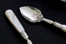 画像3: 純銀製(925)　1913年 白蝶貝　ジャムスプーンセット (3)