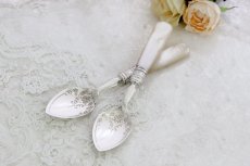 画像6: 純銀製(925)　1913年 白蝶貝　ジャムスプーンセット (6)