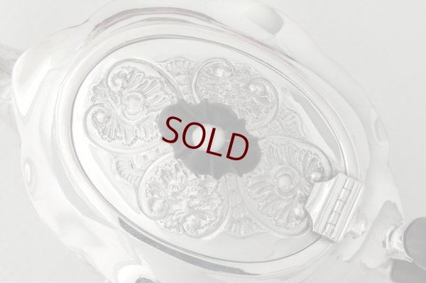 画像7: 純銀製(925)1896年　ロココスタイル　ハンドチェイスド　バチェラーサイズ　ティーポット