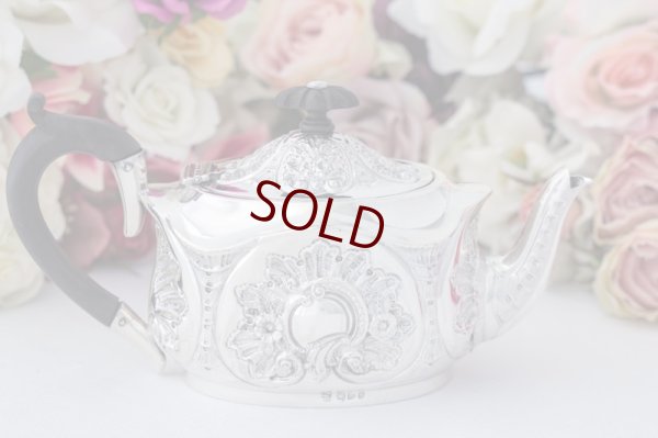 画像4: 純銀製(925)1896年　ロココスタイル　ハンドチェイスド　バチェラーサイズ　ティーポット