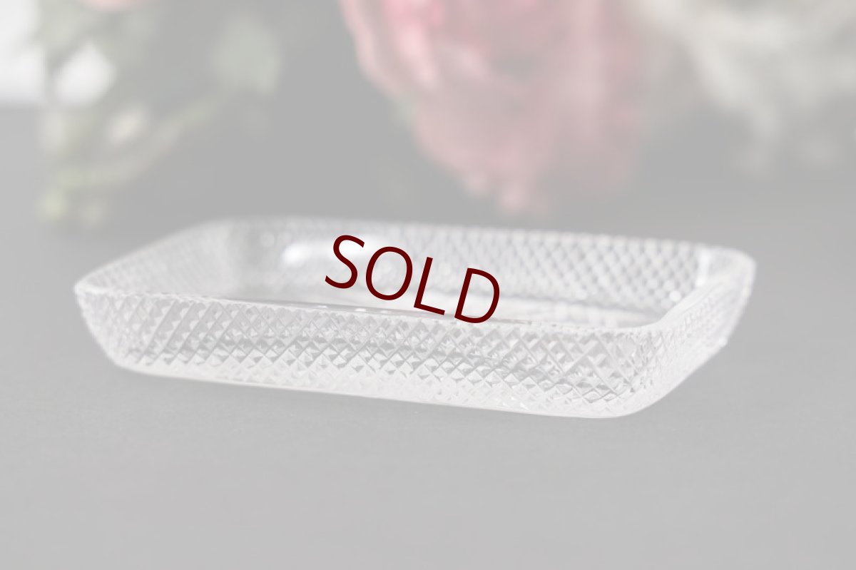 画像6: 純銀製（925）1898年　ロココ調　打ち出し彫刻　カットグラス　バターディッシュ (6)